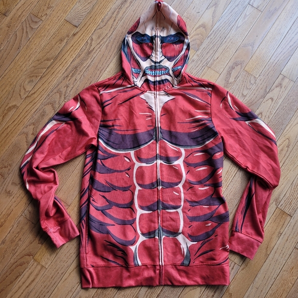Attack on Titan Colossal Titan Full Zip Hoodie Adult S - Picture 2 of 12